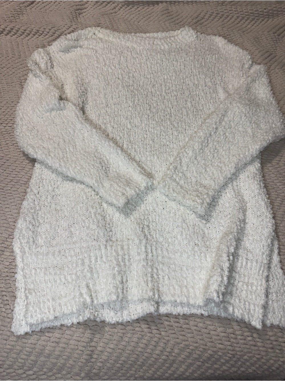 Cozy Women's Cream Plush Knit Sweater